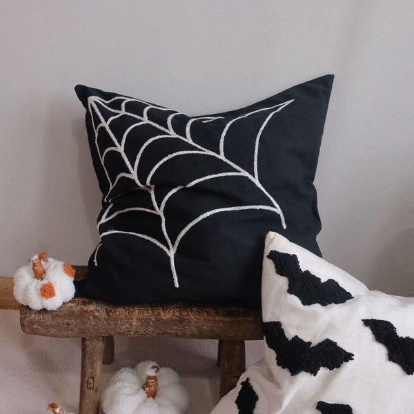 Halloween throw pillow cover, tufted accent pillow