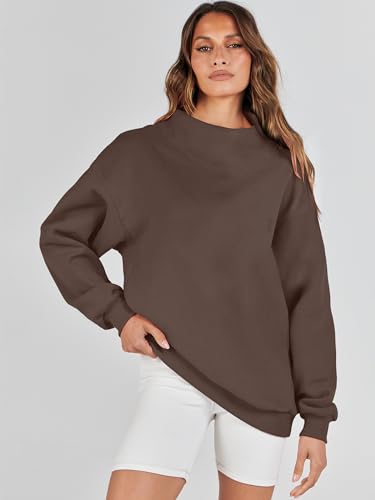 ANRABESS Womens Oversized Sweatshirts Turtleneck Pullover Long Sleeve Hoodies Tops 2024 Fall Fashion Preppy Outfits