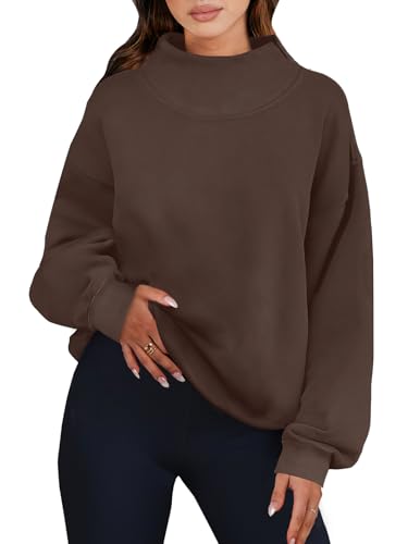 ANRABESS Womens Oversized Sweatshirts Turtleneck Pullover Long Sleeve Hoodies Tops 2024 Fall Fashion Preppy Outfits