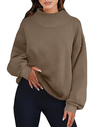 ANRABESS Womens Oversized Sweatshirts Turtleneck Pullover Long Sleeve Hoodies Tops 2024 Fall Fashion Preppy Outfits