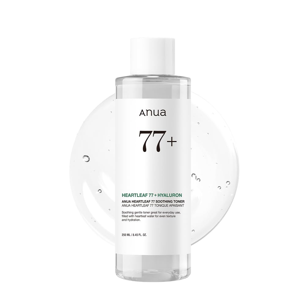 Anua Heartleaf 77 Soothing Toner I pH 5.5 Trouble Care, Calming Skin, Refreshing, Hydrating, Purifying, Cruelty Free, Vegan,(250ml / 8.45 fl.oz.)