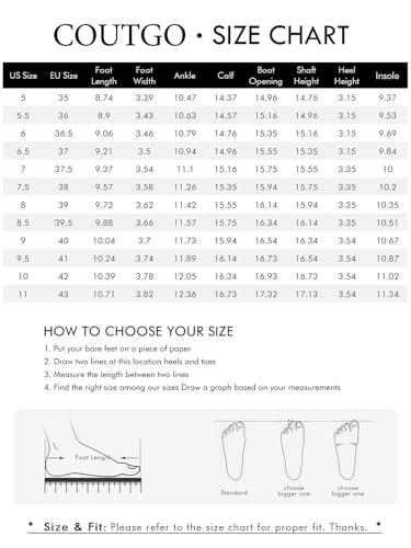 Coutgo Womens Knee High Boots Square Toe Chunky Block Heel Side Zipper Faux Suede Long Boots Fall Winter Shoes