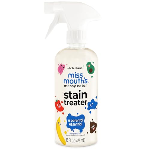 Miss Mouth's Messy Eater Stain Treater Spray - 4oz 2 Pack Stain Remover - Newborn & Baby Essentials - No Dry Cleaning Food, Grease, Coffee Off Laundry, Underwear, Fabric