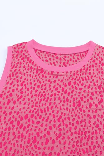 EVALESS Tank Top for Women Fashion Crewneck Sleeveless Clothing Trendy Polka Dots Tops Shirts Loose Fit Basic Tee Tshirts