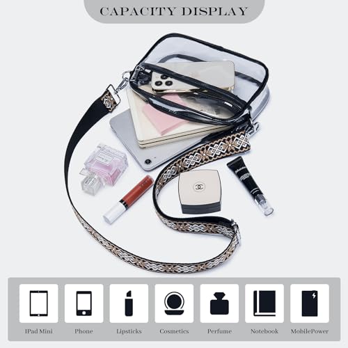 Triple Zip Small Crossbody Bag for women,Wide Strap Cell Phone Purse Shoulder Handbag Wallet with Credit Card Slots