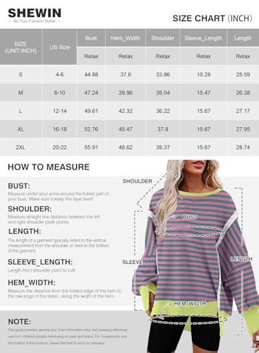 SHEWIN Womens Oversized Reverse Seam Sweatshirt Casual Long Sleeve Crewneck Lightweight Pullover Tops Loose Sweatshirts