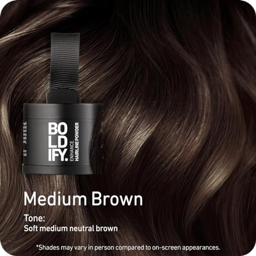 BOLDIFY Hairline Powder - Root Touch Up & Hair Loss Cover Up, Instant Gray Coverage 48-Hour Stain-Proof Hair Color Powder for Women & Men, Hair Fibers and Hair Topper Alternative (Dark Blonde)