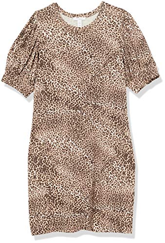 Amazon Essentials Women's Supersoft Terry Relaxed-Fit Short-Sleeve Puff-Sleeve Dress (Previously Daily Ritual)