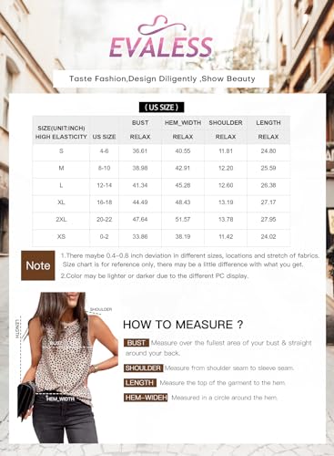 EVALESS Tank Top for Women Fashion Crewneck Sleeveless Clothing Trendy Polka Dots Tops Shirts Loose Fit Basic Tee Tshirts