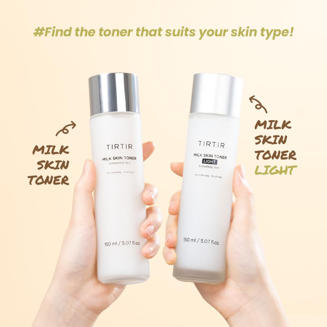 TIRTIR Milk Skin Rice Toner | Deep Moisturizing, Hydrating Toner for face, Niacinamide, Ceramide, Rice Bran Extract, Nature-Oriented Ingredients for Korean Skin Care, Vegan, 5.07 fl.oz.