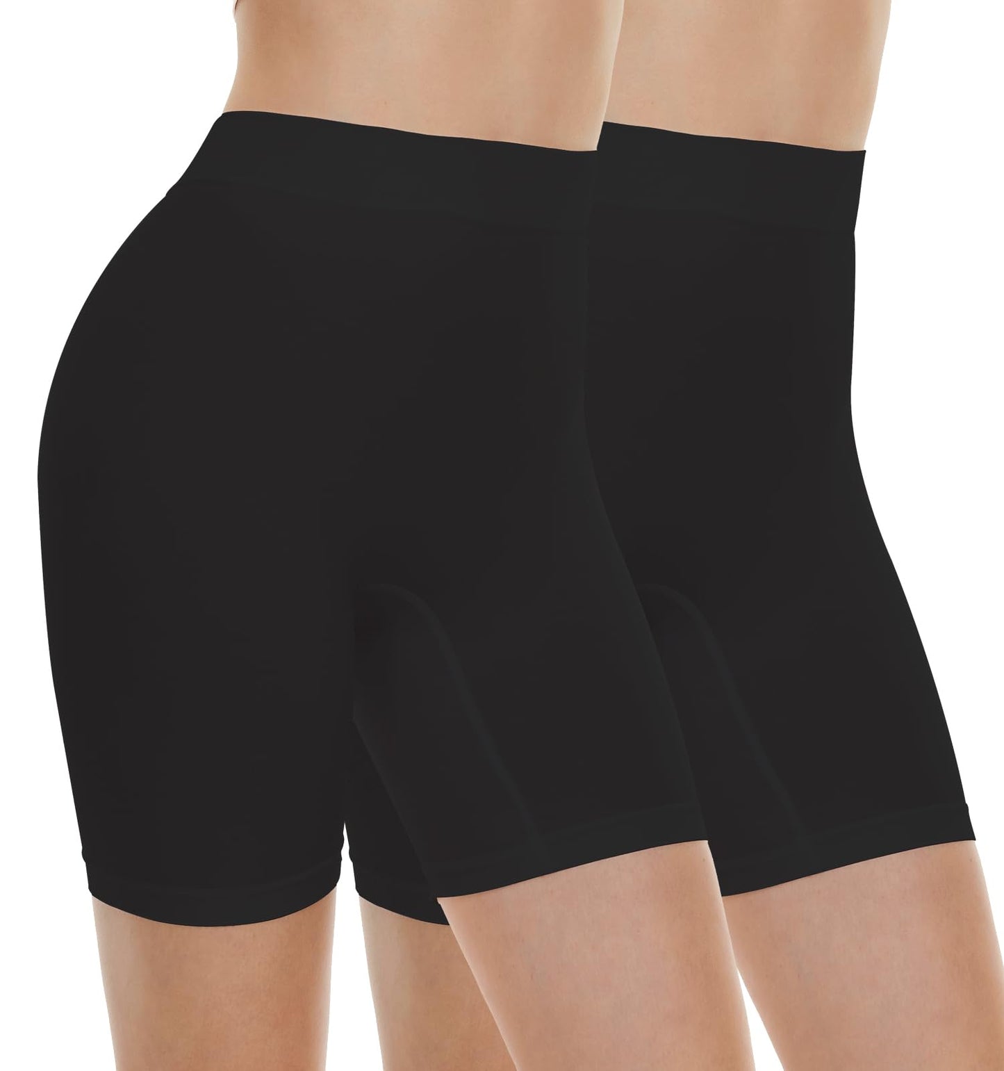 BATHRINS Womens Slip Shorts for Under Dresses, Tummy Control High Waist Seamless Smoothing Yoga Shorts