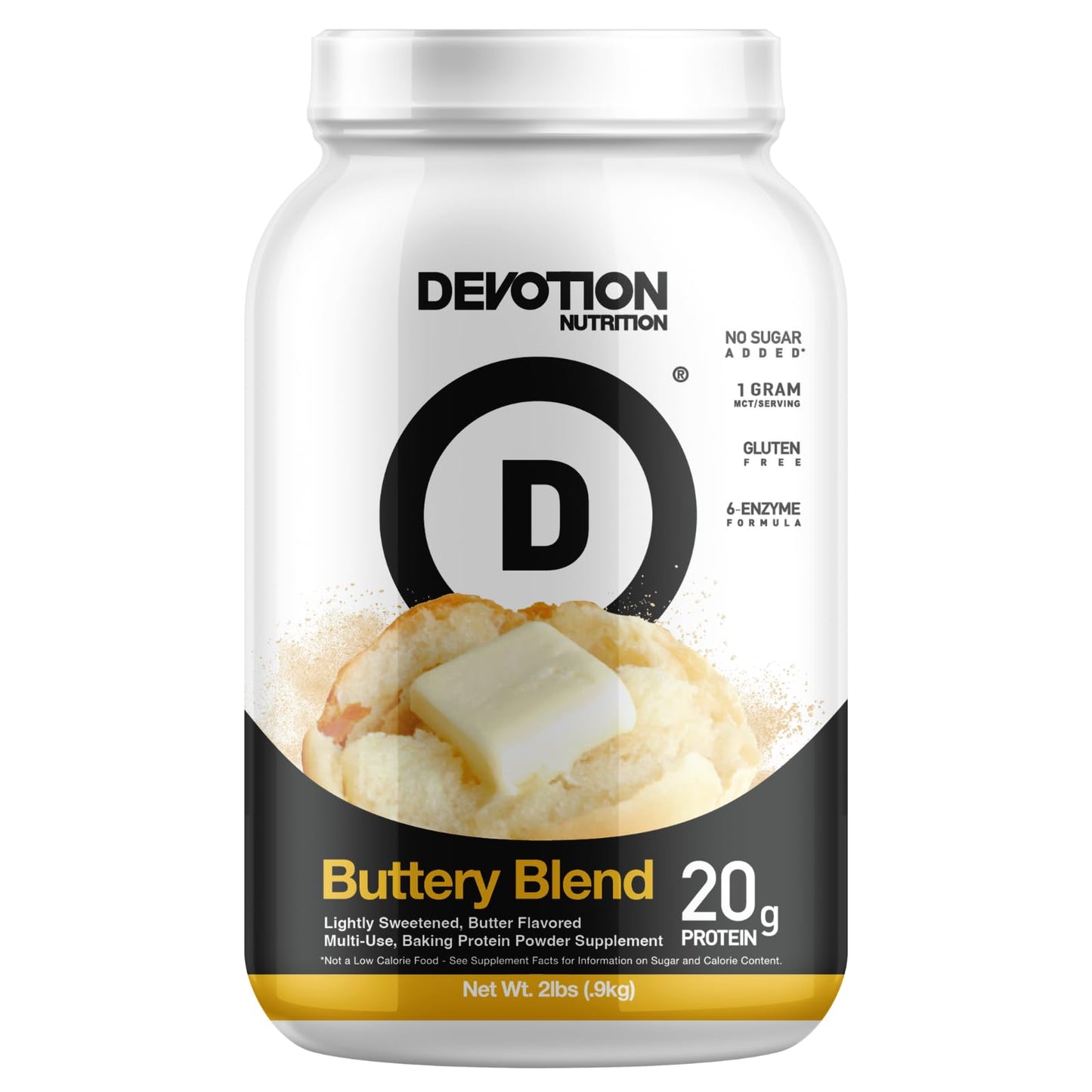 Devotion Nutrition Protein Powder Blend | Gluten Free, Keto Friendly, No Added Sugars | 1g MCT | 20g Whey & Micellar Protein | 12 Count Packets (Angel Food Cake)