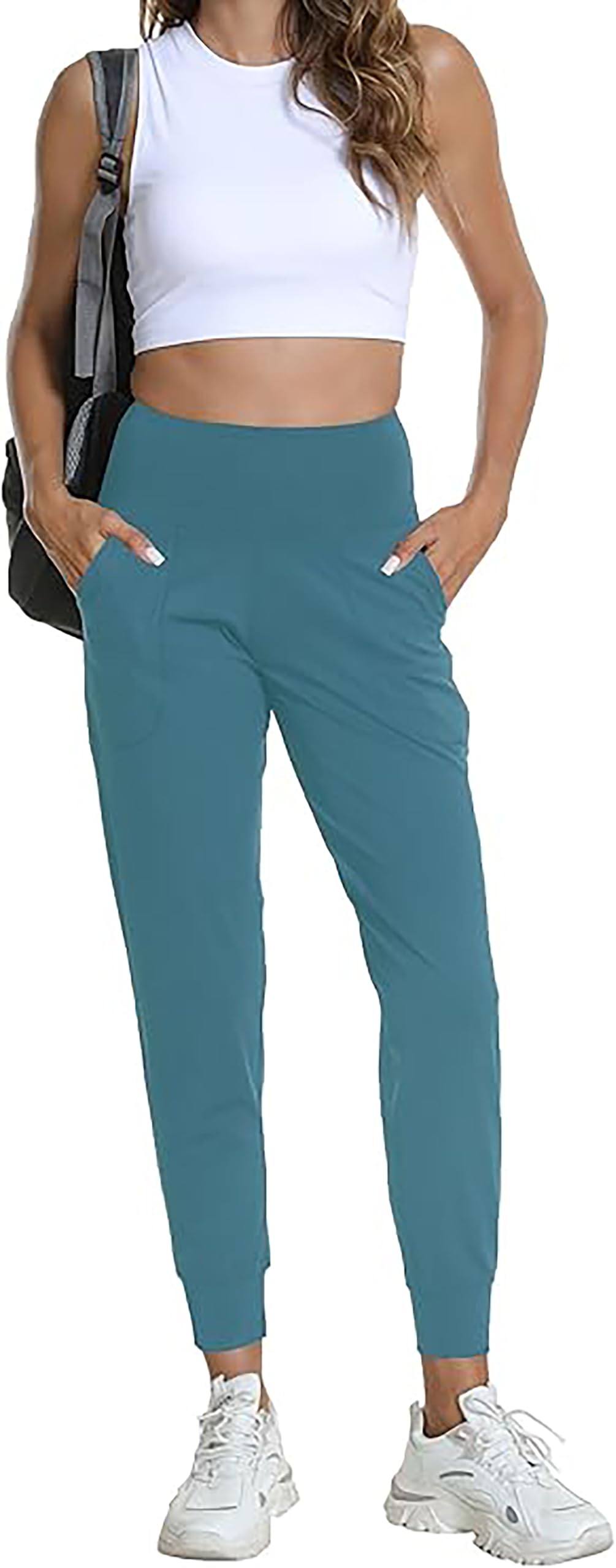 Rrosseyz Joggers Pants for Women-Quick Dry Sweatpants with Pockets for Travel Athletics Casual Outdoor