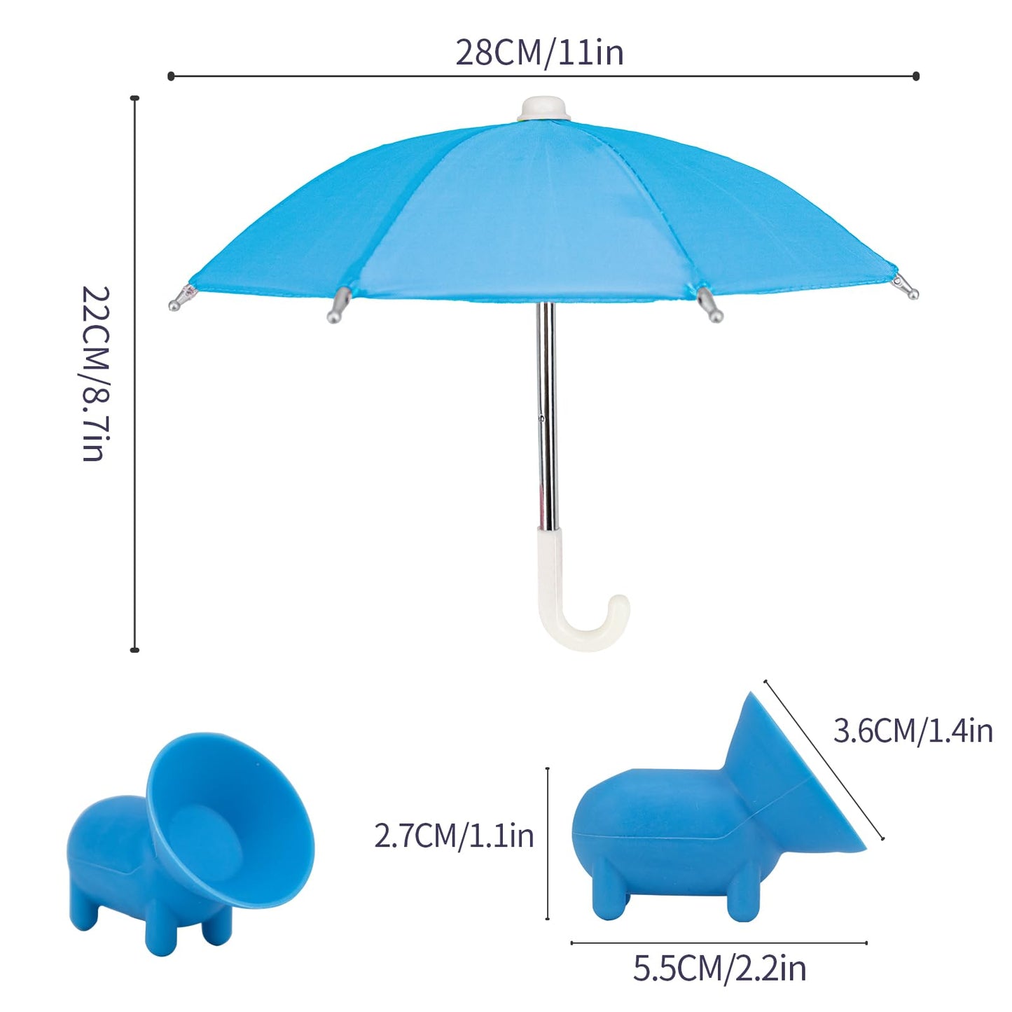 Phone Umbrella for Sun with Suction Cup Stand, Sun Shield with Suction Cup Mount Phone Holder Anti-Refection Block Glare, Creative Outdoor Cell Phone Holder Sun Shade