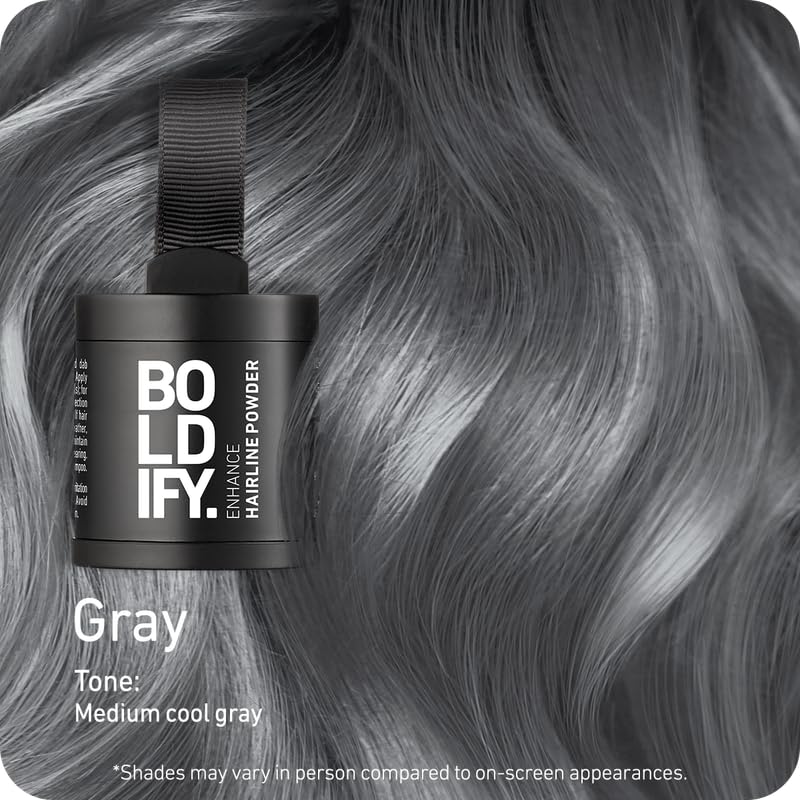 BOLDIFY Hairline Powder - Root Touch Up & Hair Loss Cover Up, Instant Gray Coverage 48-Hour Stain-Proof Hair Color Powder for Women & Men, Hair Fibers and Hair Topper Alternative (Dark Blonde)