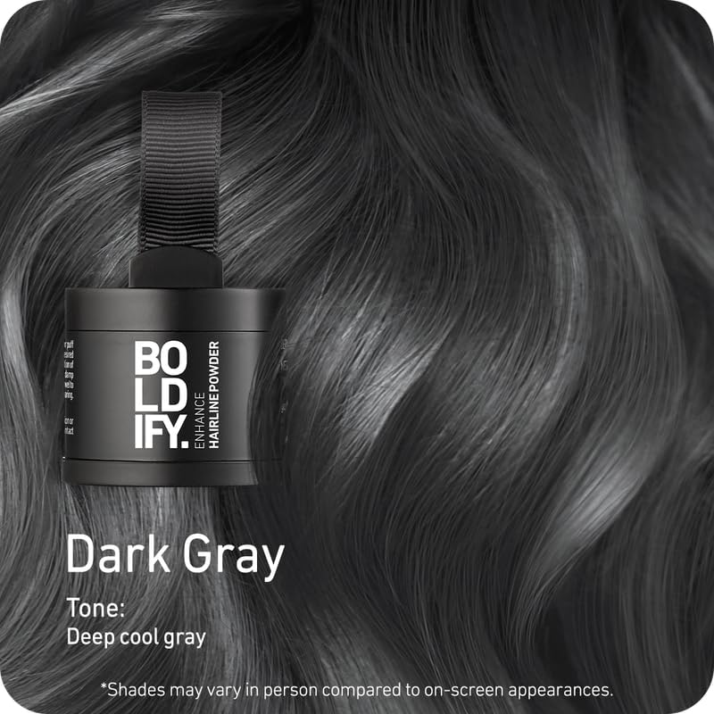 BOLDIFY Hairline Powder - Root Touch Up & Hair Loss Cover Up, Instant Gray Coverage 48-Hour Stain-Proof Hair Color Powder for Women & Men, Hair Fibers and Hair Topper Alternative (Dark Blonde)