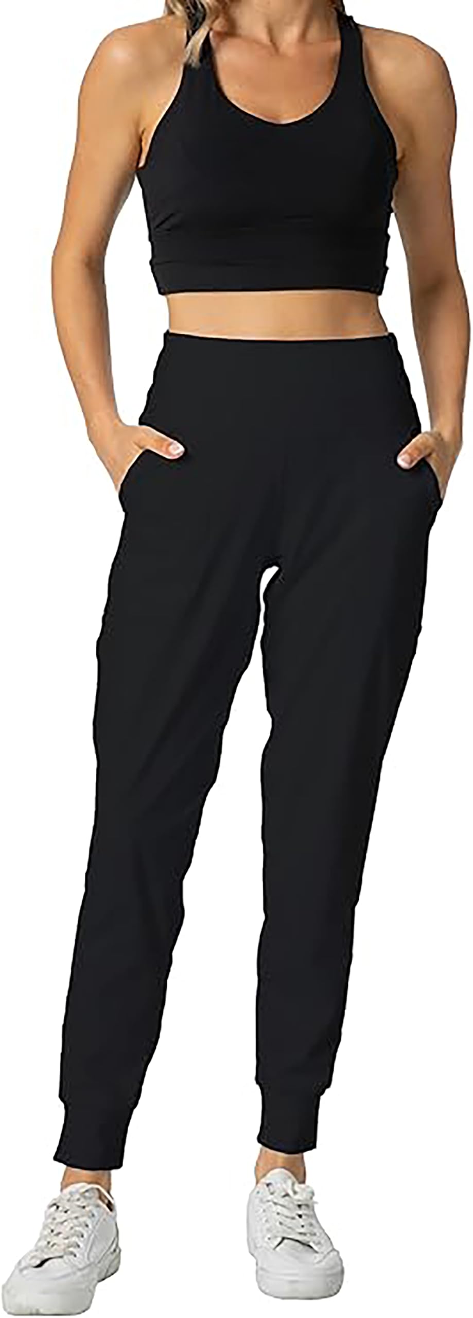 Rrosseyz Joggers Pants for Women-Quick Dry Sweatpants with Pockets for Travel Athletics Casual Outdoor