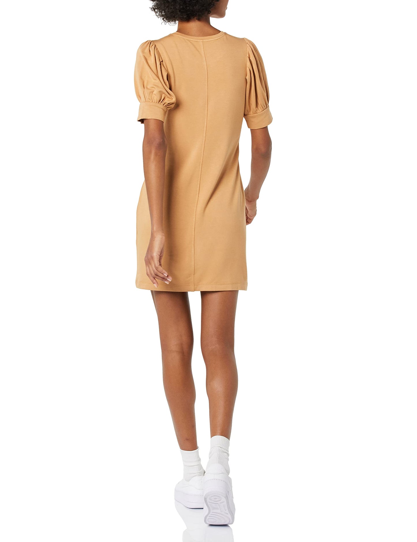 Amazon Essentials Women's Supersoft Terry Relaxed-Fit Short-Sleeve Puff-Sleeve Dress (Previously Daily Ritual)