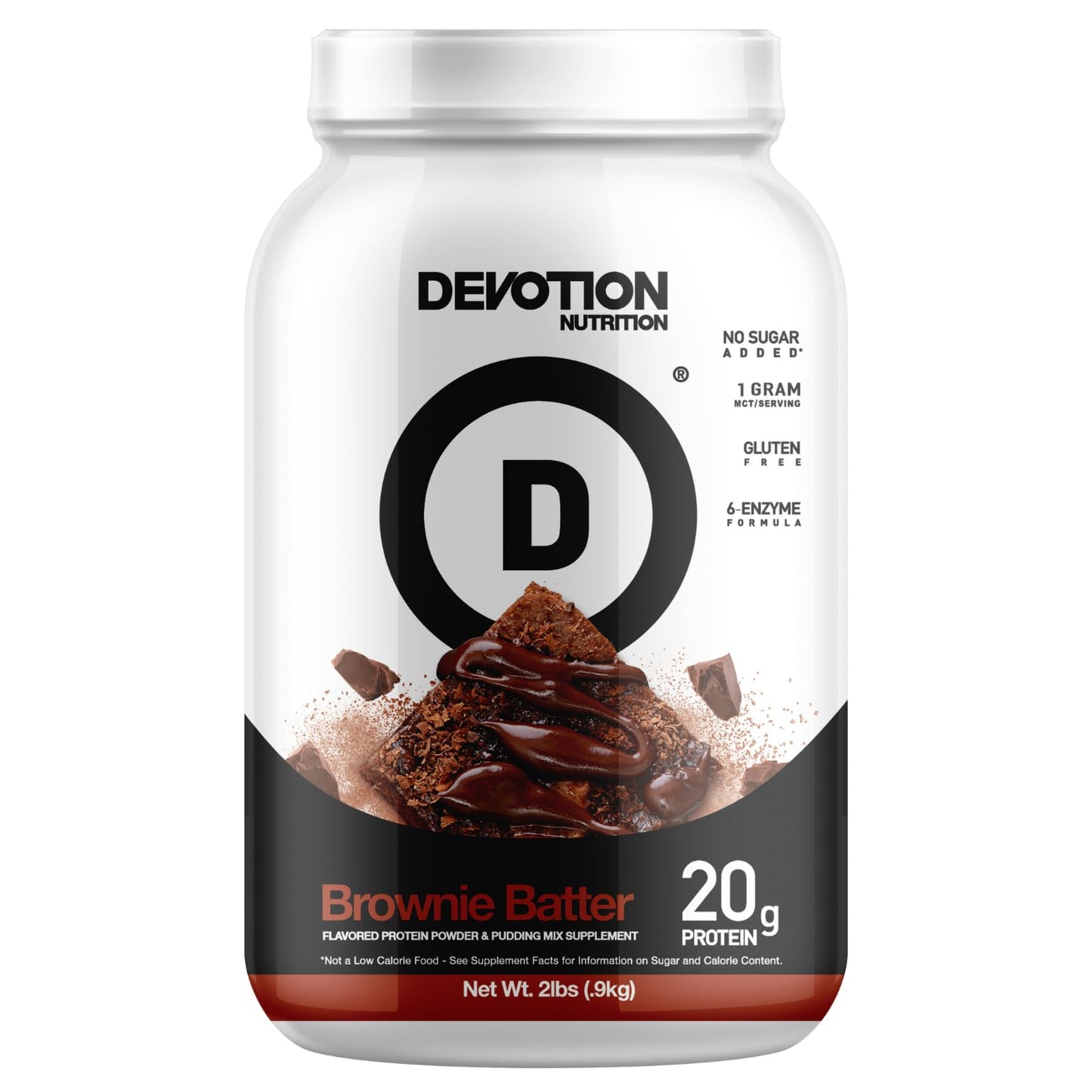 Devotion Nutrition Protein Powder Blend | Gluten Free, Keto Friendly, No Added Sugars | 1g MCT | 20g Whey & Micellar Protein | 12 Count Packets (Angel Food Cake)