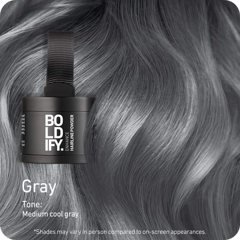 BOLDIFY Hairline Powder - Root Touch Up & Hair Loss Cover Up, Instant Gray Coverage 48-Hour Stain-Proof Hair Color Powder for Women & Men, Hair Fibers and Hair Topper Alternative (Dark Blonde)