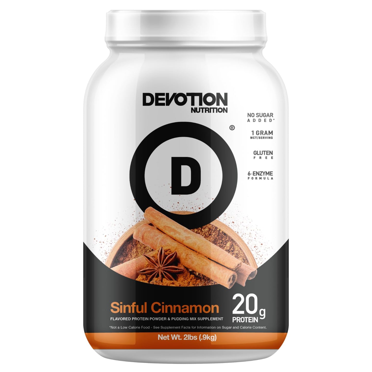 Devotion Nutrition Protein Powder Blend | Gluten Free, Keto Friendly, No Added Sugars | 1g MCT | 20g Whey & Micellar Protein | 12 Count Packets (Angel Food Cake)