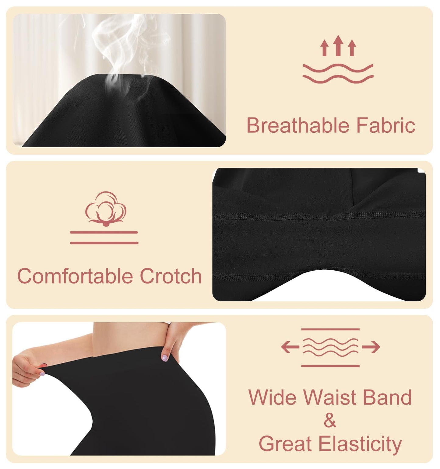 BATHRINS Womens Slip Shorts for Under Dresses, Tummy Control High Waist Seamless Smoothing Yoga Shorts