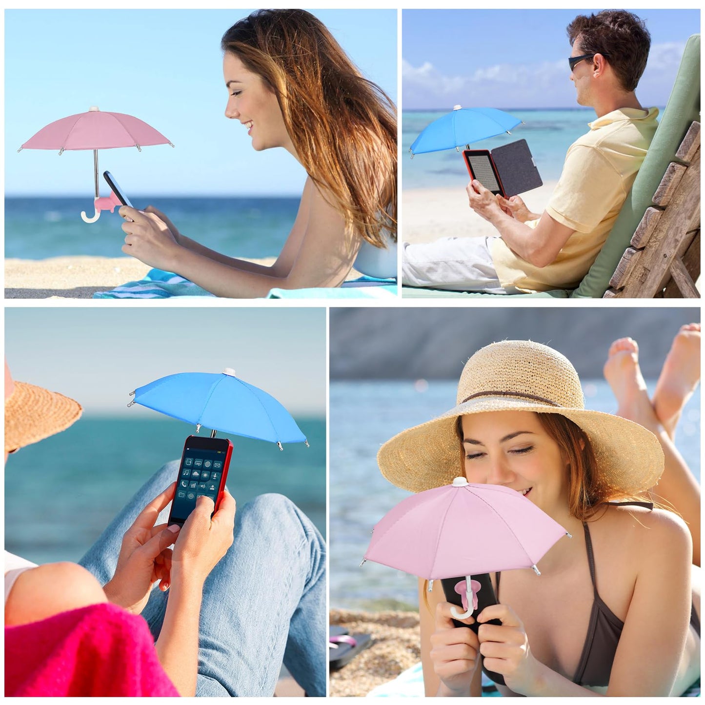 Phone Umbrella for Sun with Suction Cup Stand, Sun Shield with Suction Cup Mount Phone Holder Anti-Refection Block Glare, Creative Outdoor Cell Phone Holder Sun Shade