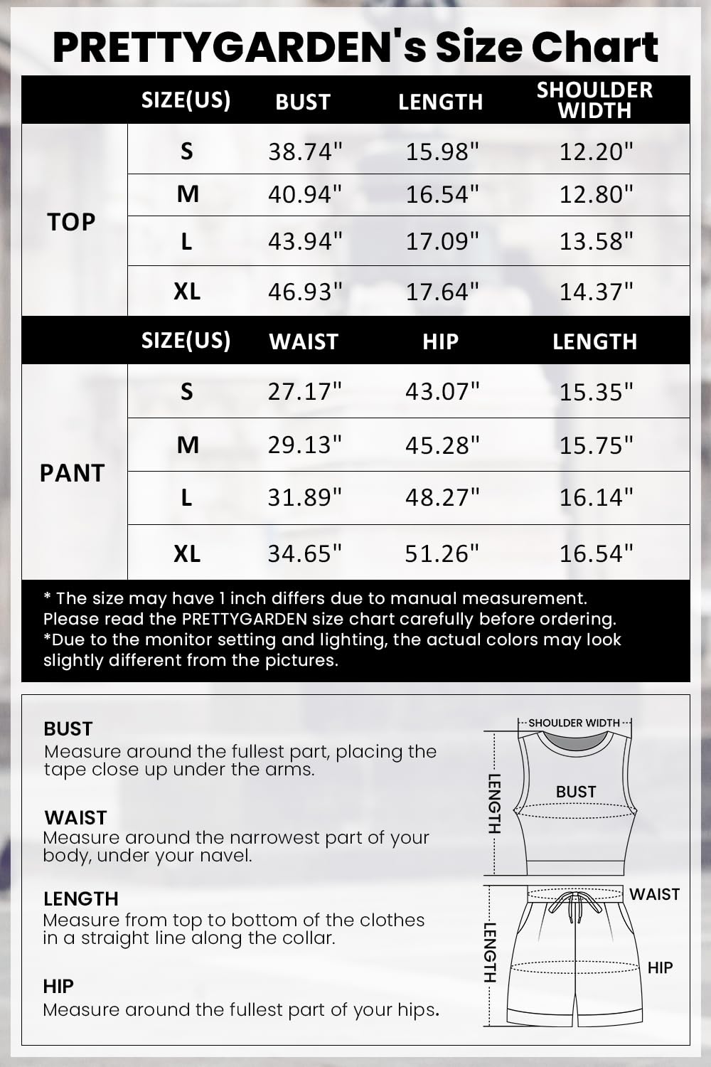 PRETTYGARDEN Women's 2 Piece Beach Vacation Outfits Casual Cropped Tank Top High Waist Shorts Set Tracksuit