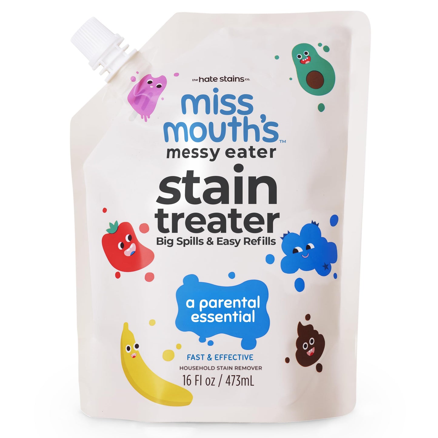 Miss Mouth's Messy Eater Stain Treater Spray - 4oz 2 Pack Stain Remover - Newborn & Baby Essentials - No Dry Cleaning Food, Grease, Coffee Off Laundry, Underwear, Fabric