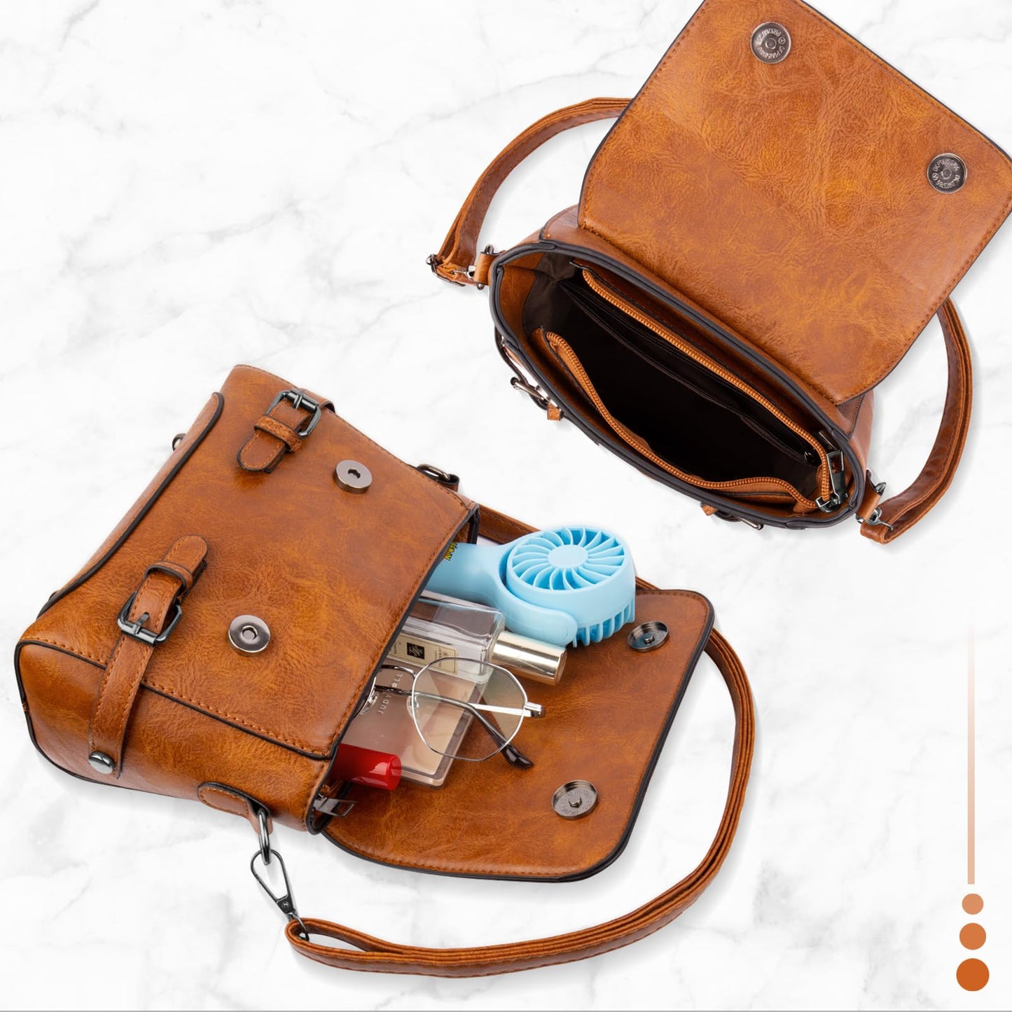 Shoulder Bag for Women, Cute PU Leather Small Purse Handbags, Retro Classic Tote Purses for Women with Removable Strap