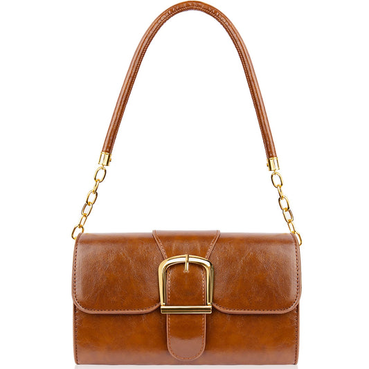 Shoulder Bag for Women, Cute PU Leather Small Purse Handbags, Retro Classic Tote Purses for Women with Removable Strap