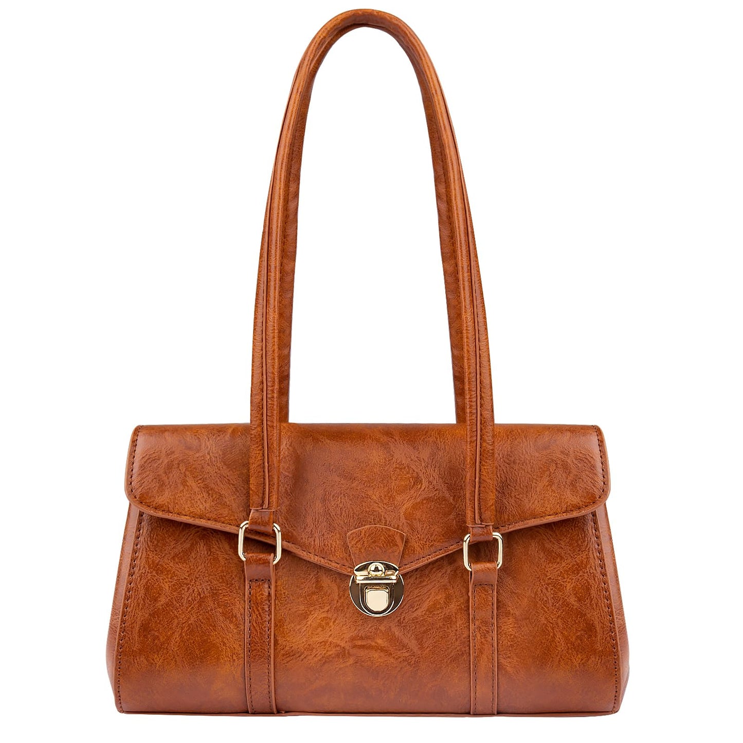 Shoulder Bag for Women, Cute PU Leather Small Purse Handbags, Retro Classic Tote Purses for Women with Removable Strap