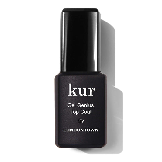 LONDONTOWN Kur Gel Genius Quick Dry Top Coat, Vegan, Cruelty & Paraben Free, Clear, 0.4 Fl Oz, Packaging may vary