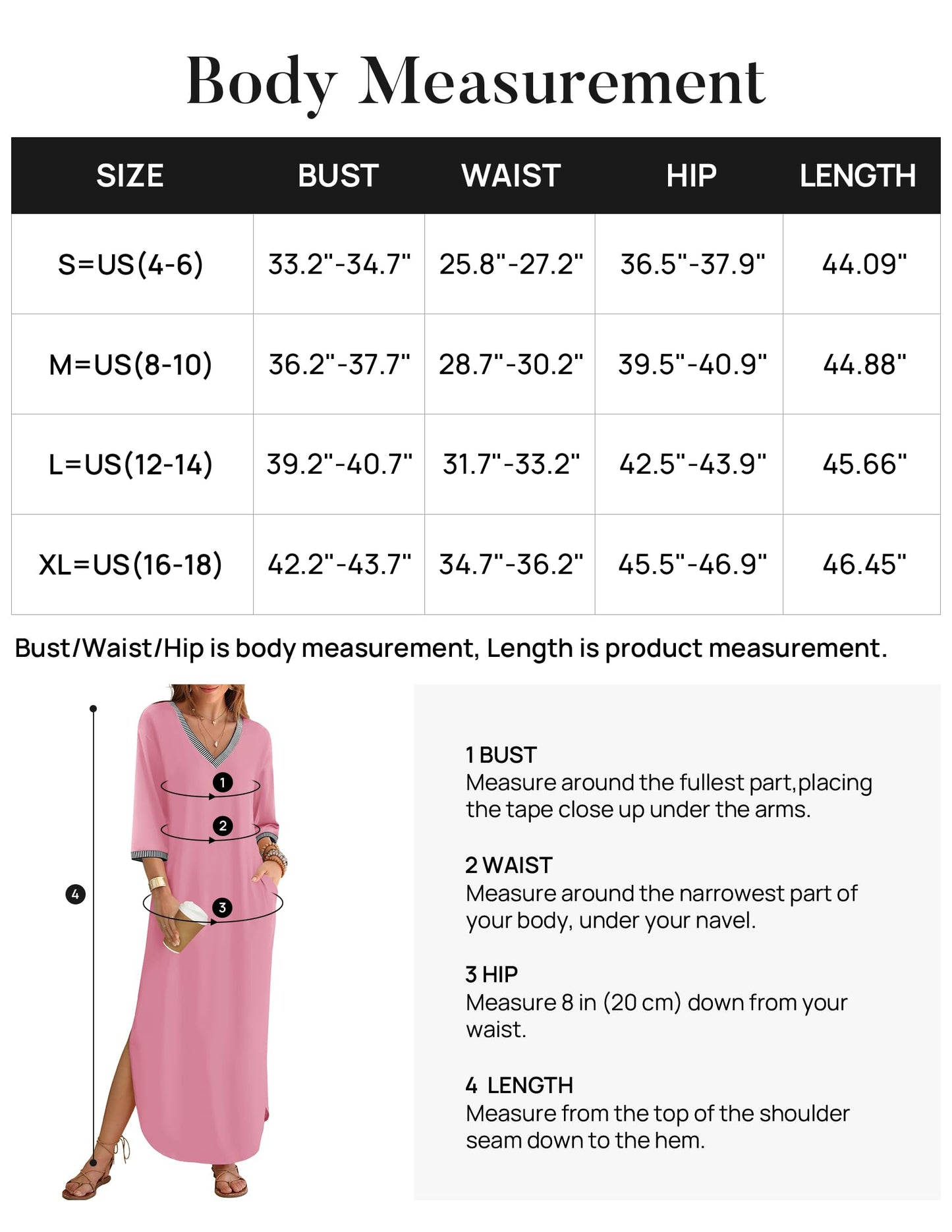 ZESICA Womens Dresses 2024 Causal 3/4 Sleeve V Neck Loose Fit Split Beach Long Maxi Dress with Pockets