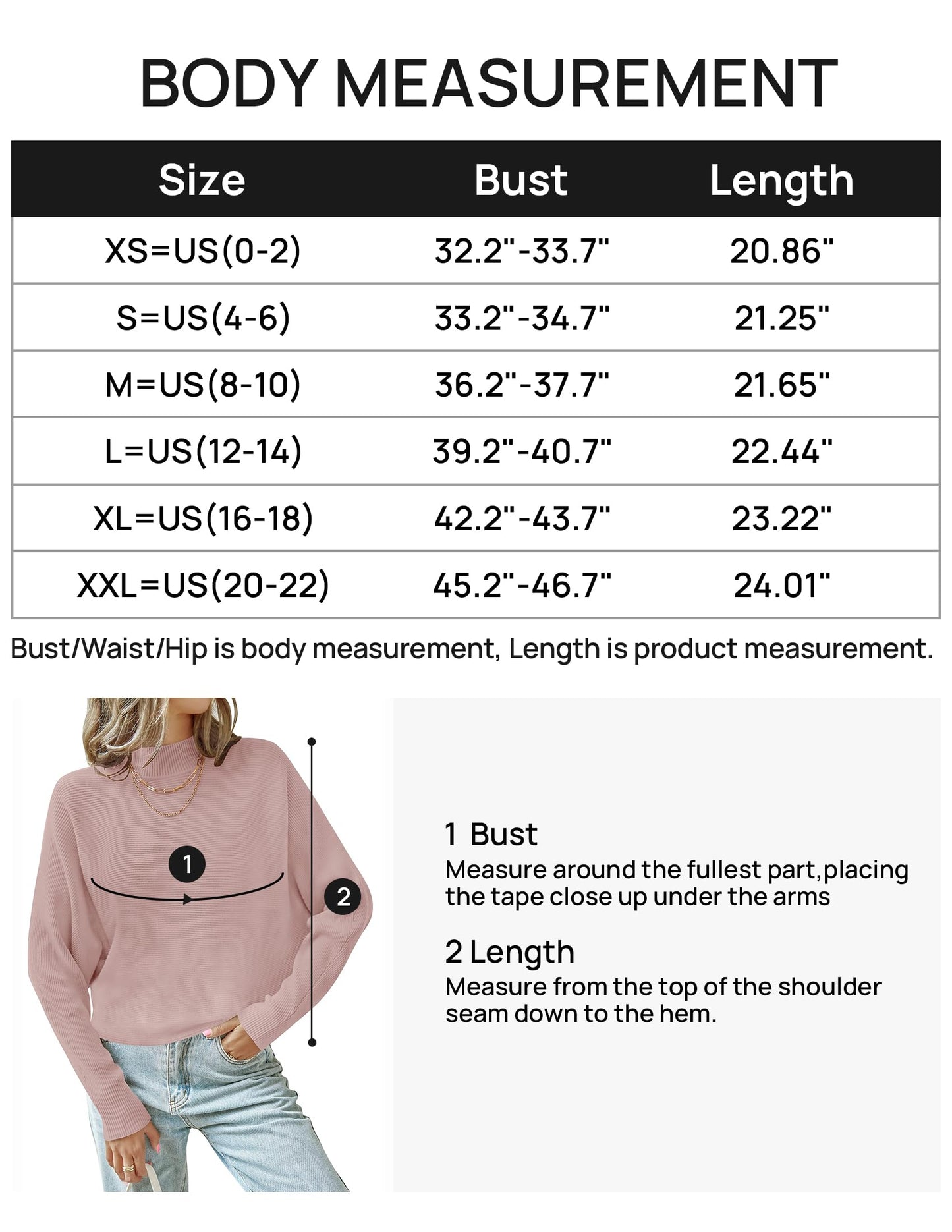 ZESICA Women's 2024 Fall Turtleneck Batwing Long Sleeve Ribbed Knit Casual Soft Pullover Sweater Jumper Top