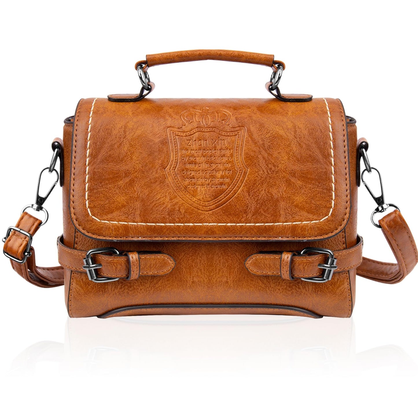 Shoulder Bag for Women, Cute PU Leather Small Purse Handbags, Retro Classic Tote Purses for Women with Removable Strap