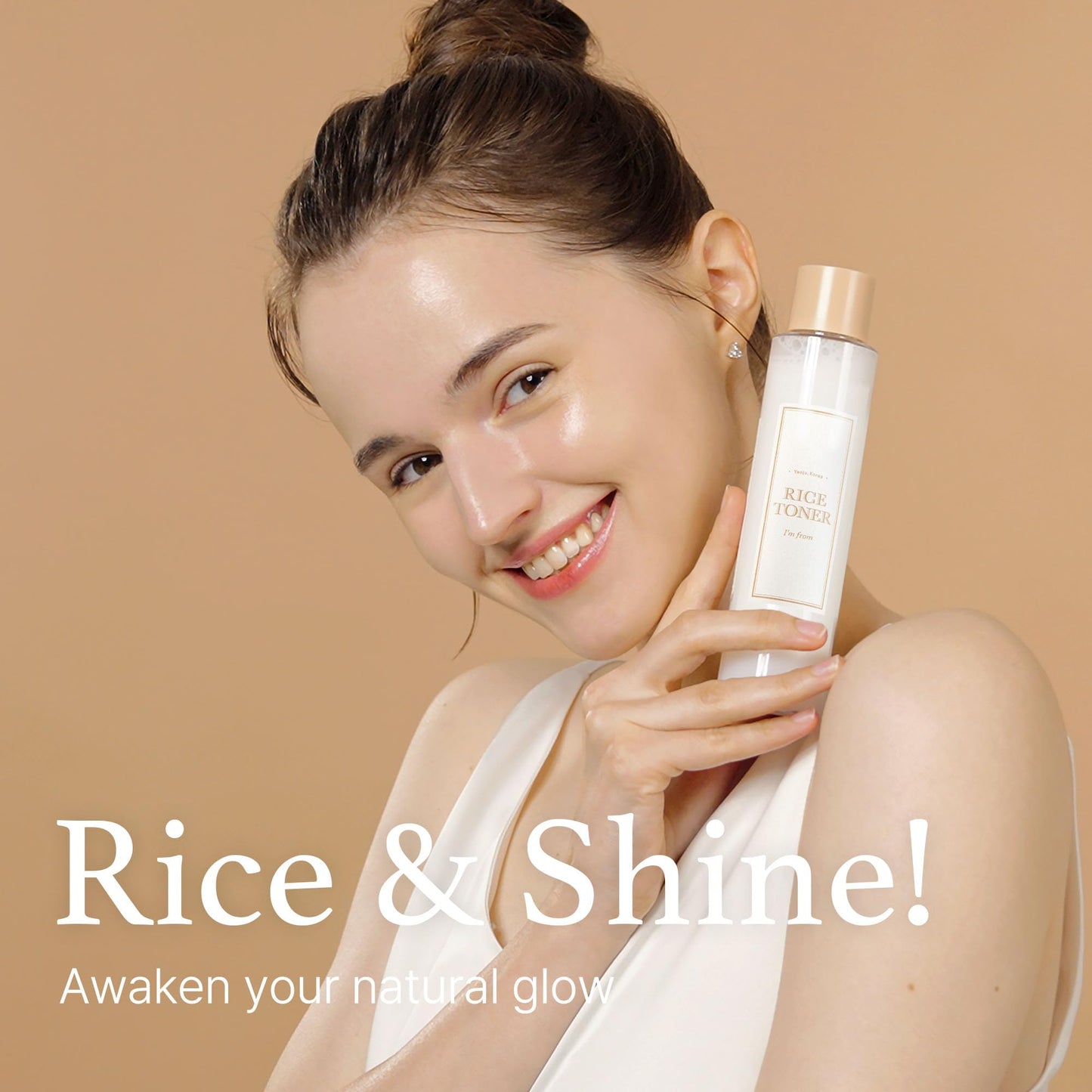 I'm from Rice Toner, Milky Toner for Glowing Skin, 77.78% Korean Rice, Glow Essence with Niacinamide, Hydrating for Dry, Dull, Combination Skin, Vegan, Fragrance Free, Glass Skin 5.07 Fl Oz