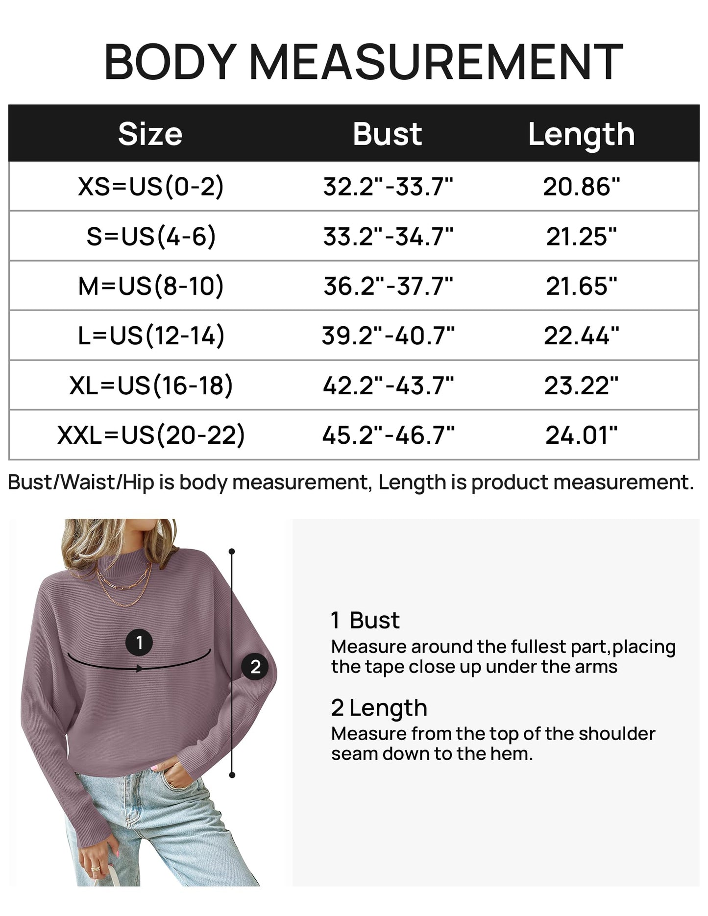 ZESICA Women's 2024 Fall Turtleneck Batwing Long Sleeve Ribbed Knit Casual Soft Pullover Sweater Jumper Top