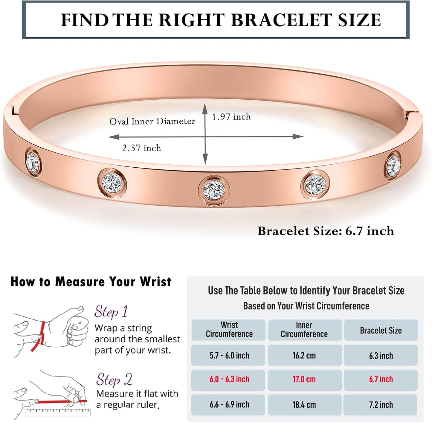 Gold Bracelets for Women 14K Gold Plated Friendship Love Bangle Bracelets Cubic Zirconia Stainless Steel Bracelet Jewelry Valentines Birthday Christmas Gifts for Women