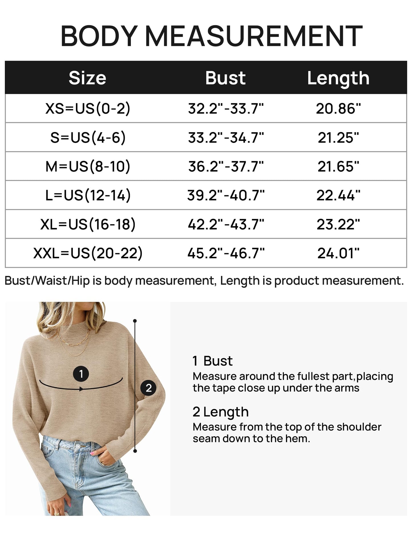 ZESICA Women's 2024 Fall Turtleneck Batwing Long Sleeve Ribbed Knit Casual Soft Pullover Sweater Jumper Top