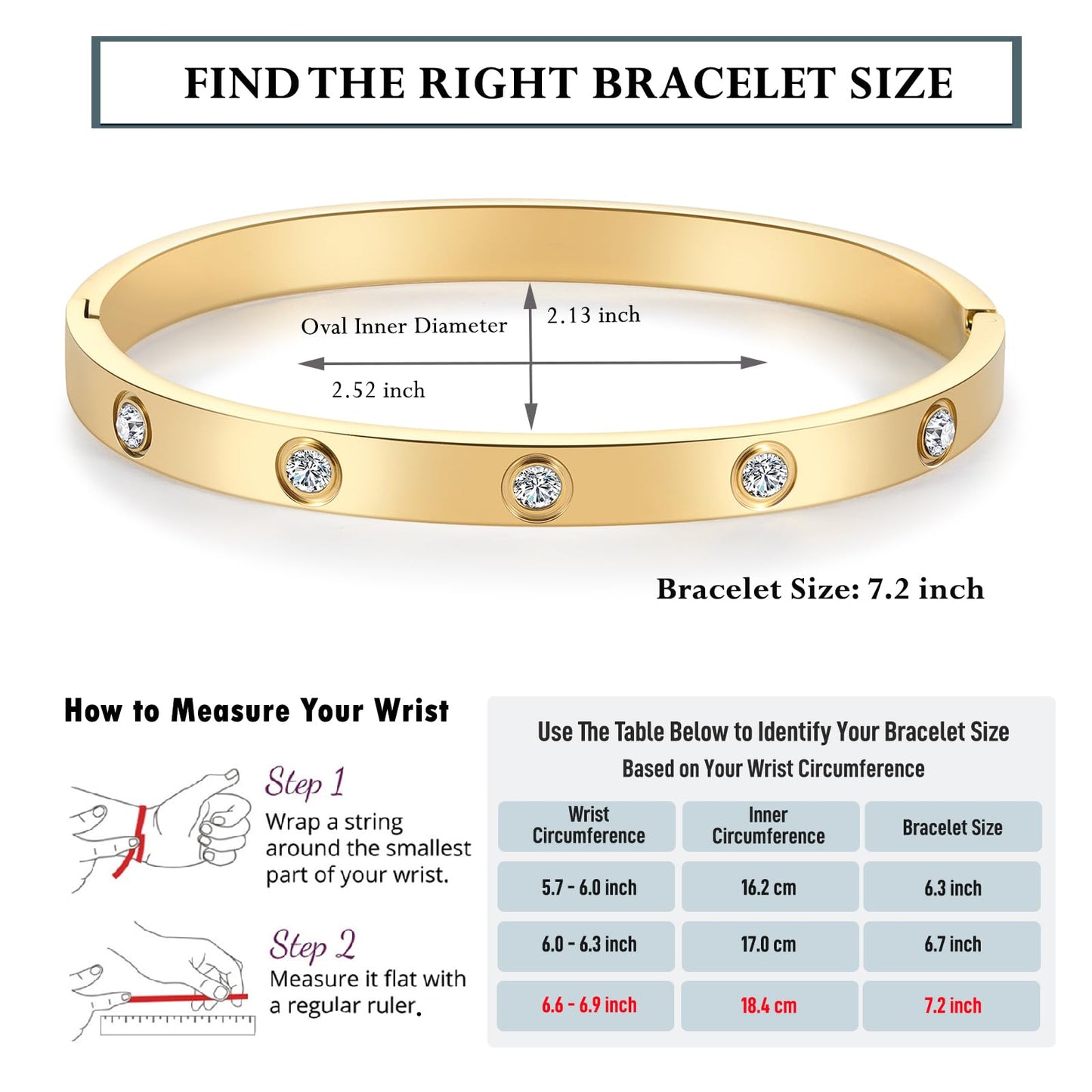 Gold Bracelets for Women 14K Gold Plated Friendship Love Bangle Bracelets Cubic Zirconia Stainless Steel Bracelet Jewelry Valentines Birthday Christmas Gifts for Women