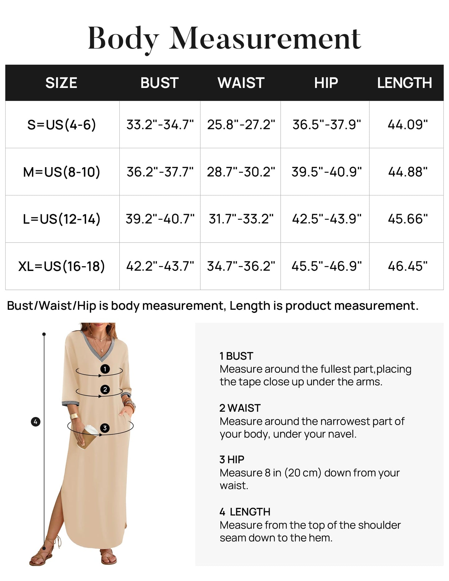 ZESICA Womens Dresses 2024 Causal 3/4 Sleeve V Neck Loose Fit Split Beach Long Maxi Dress with Pockets