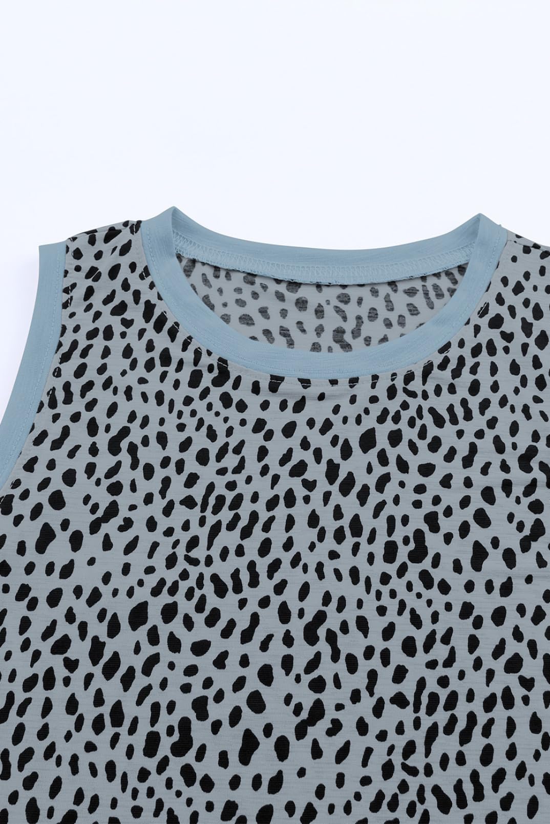 EVALESS Tank Top for Women Fashion Crewneck Sleeveless Clothing Trendy Polka Dots Tops Shirts Loose Fit Basic Tee Tshirts