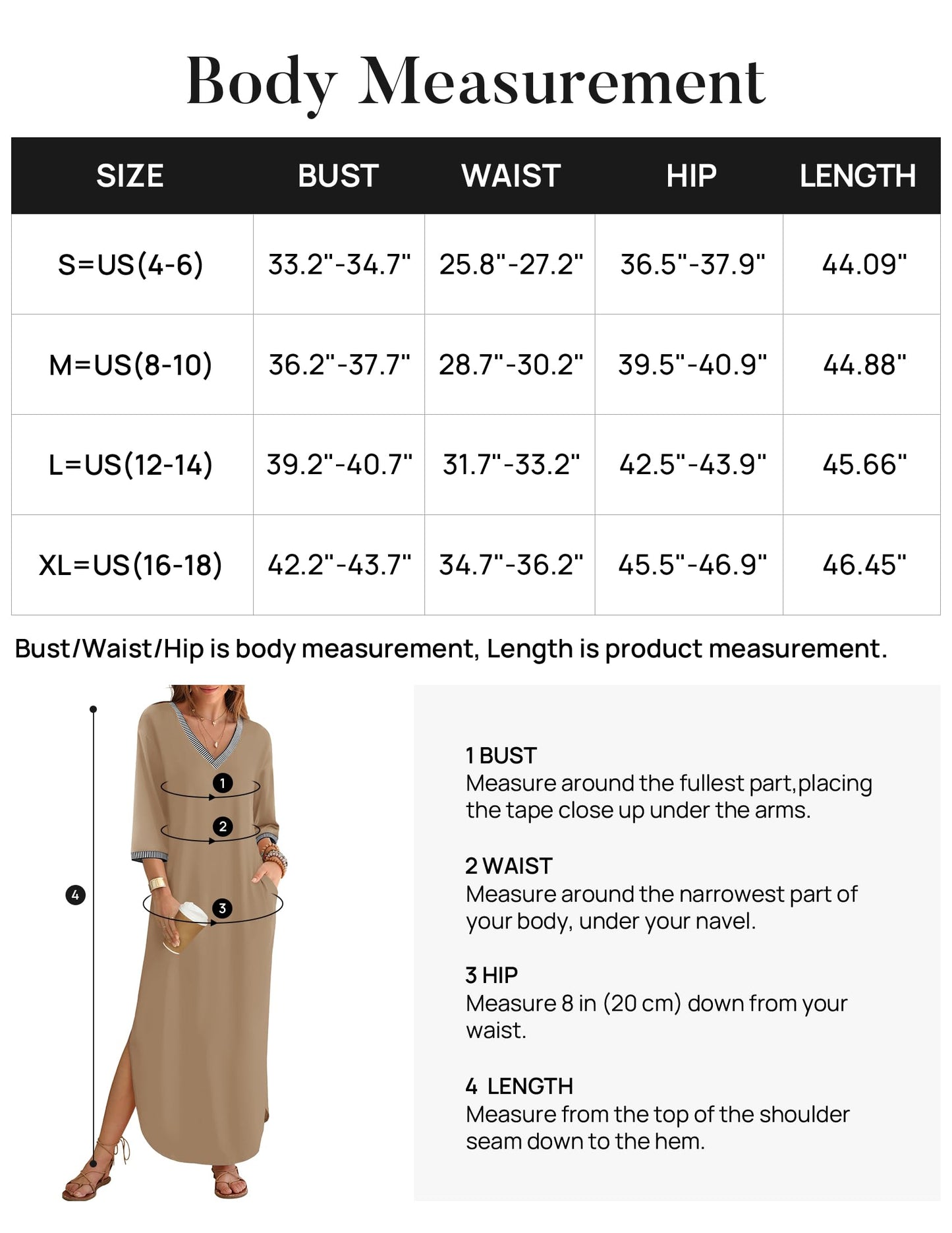 ZESICA Womens Dresses 2024 Causal 3/4 Sleeve V Neck Loose Fit Split Beach Long Maxi Dress with Pockets