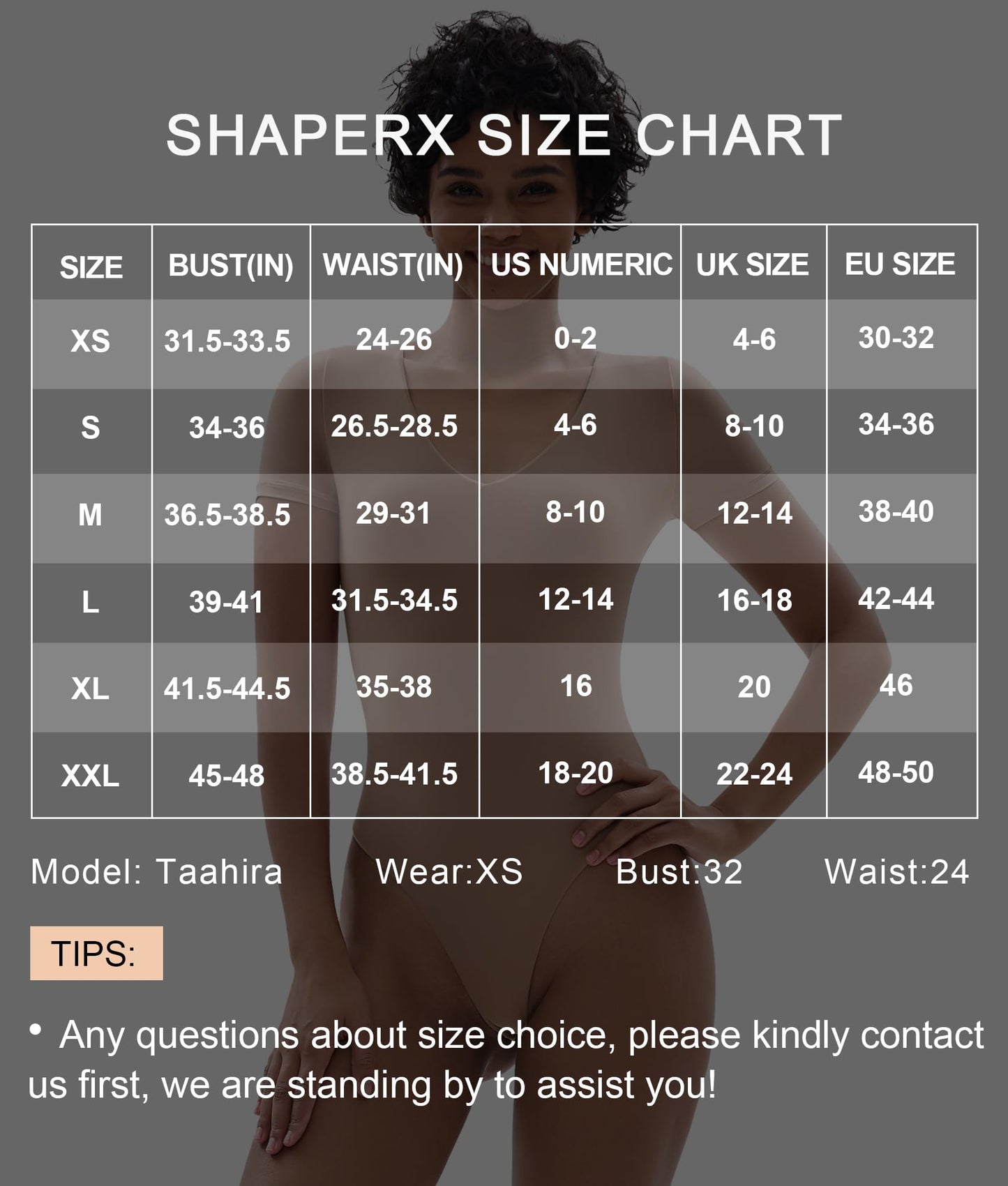 SHAPERX Women's Fit Everybody Bodysuit Soft Crew Neck T-shirt Body Suits with Thong Design