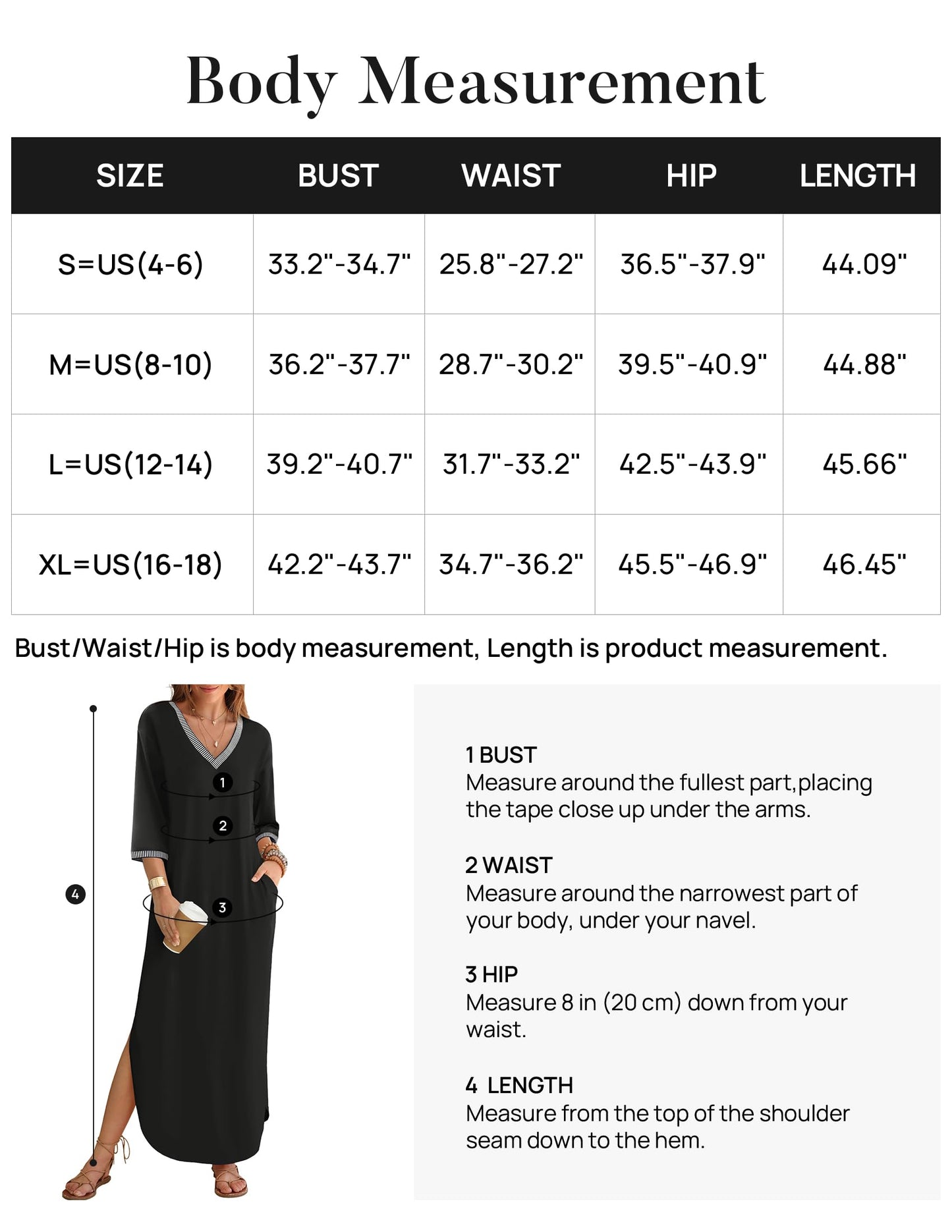 ZESICA Womens Dresses 2024 Causal 3/4 Sleeve V Neck Loose Fit Split Beach Long Maxi Dress with Pockets