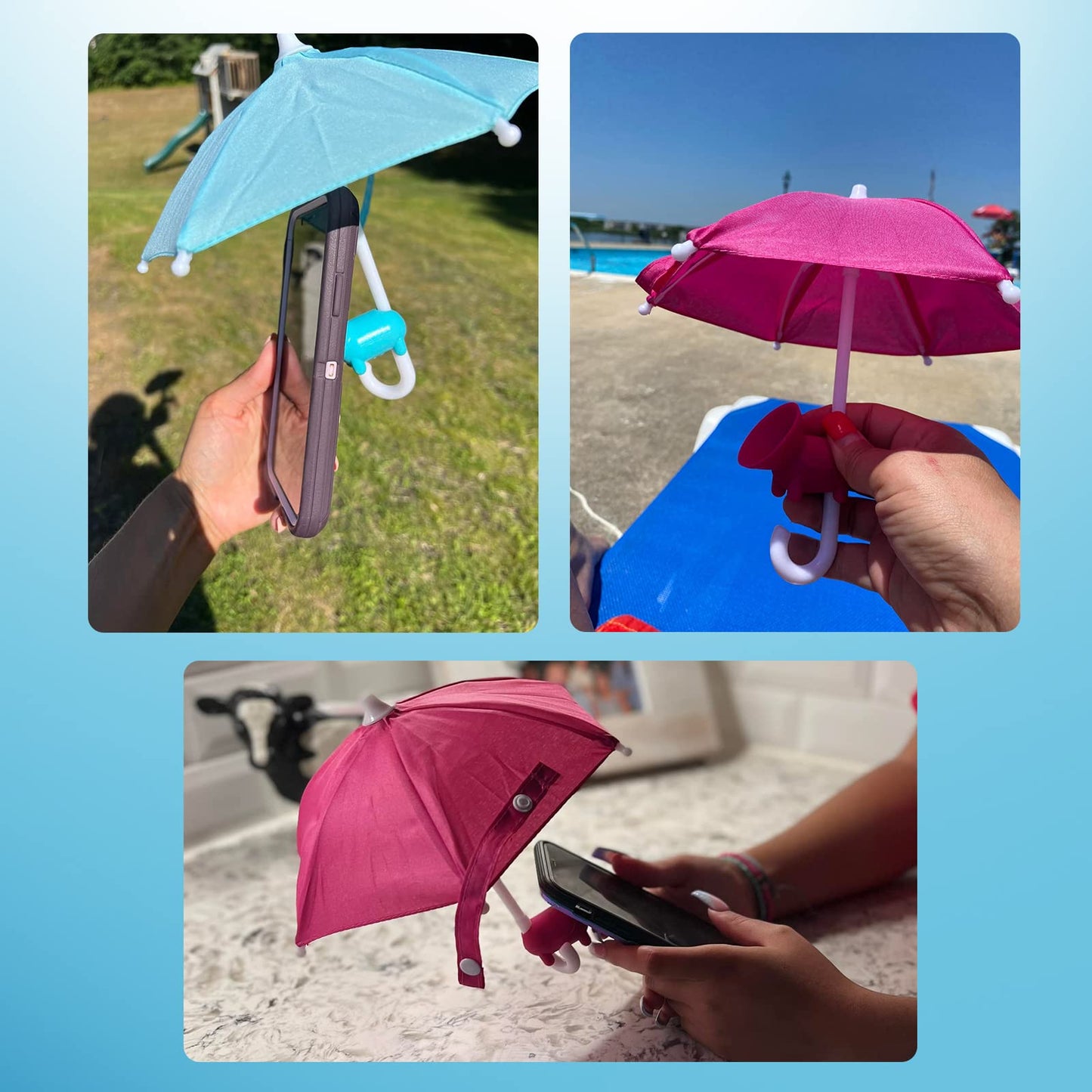 Phone Umbrella for Sun with Suction Cup Stand, Sun Shield with Suction Cup Mount Phone Holder Anti-Refection Block Glare, Creative Outdoor Cell Phone Holder Sun Shade