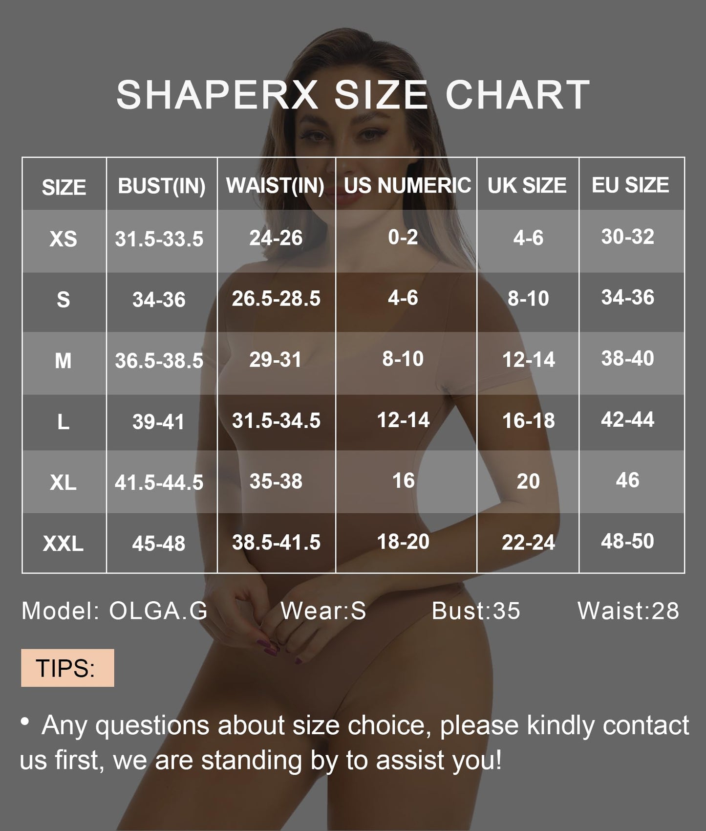SHAPERX Women's Fit Everybody Bodysuit Soft Crew Neck T-shirt Body Suits with Thong Design