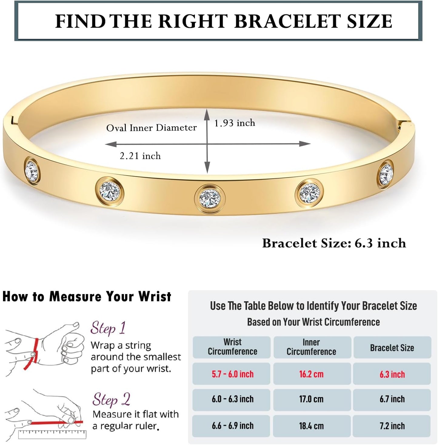 Gold Bracelets for Women 14K Gold Plated Friendship Love Bangle Bracelets Cubic Zirconia Stainless Steel Bracelet Jewelry Valentines Birthday Christmas Gifts for Women