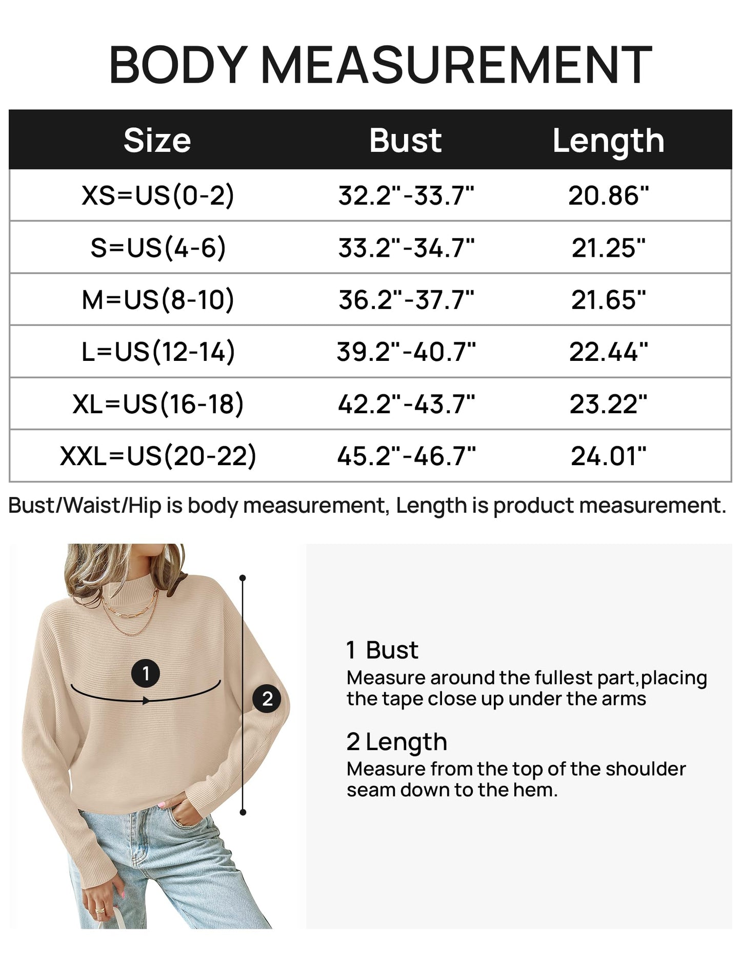 ZESICA Women's 2024 Fall Turtleneck Batwing Long Sleeve Ribbed Knit Casual Soft Pullover Sweater Jumper Top